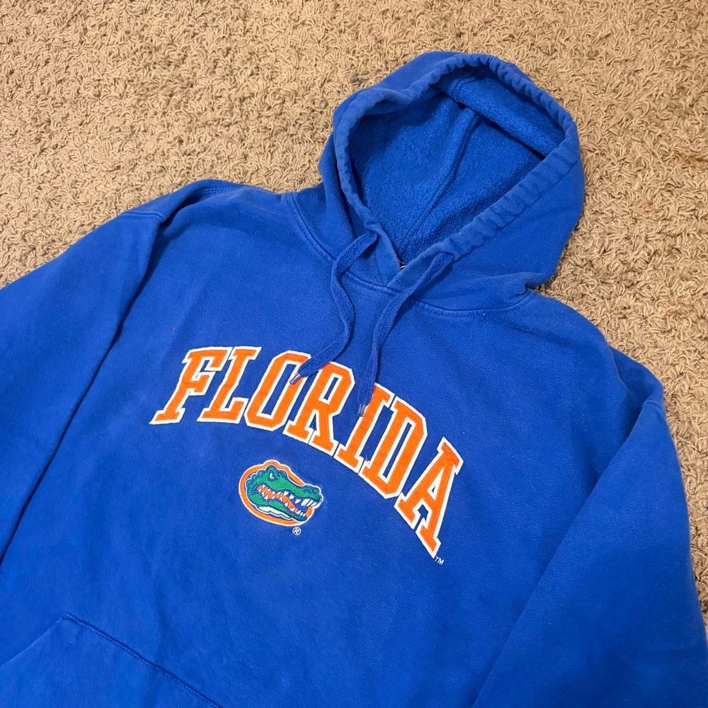 Genuine Stuff Florida Gators Blue Stitched Hoodie Vintage‎ Y2K SEC Large